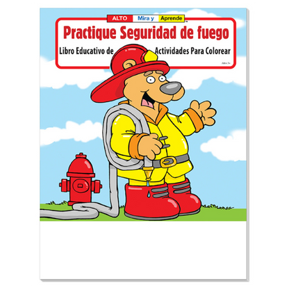 COLORING SET - Practice Fire Safety (Spanish) Coloring Book Fun Pack